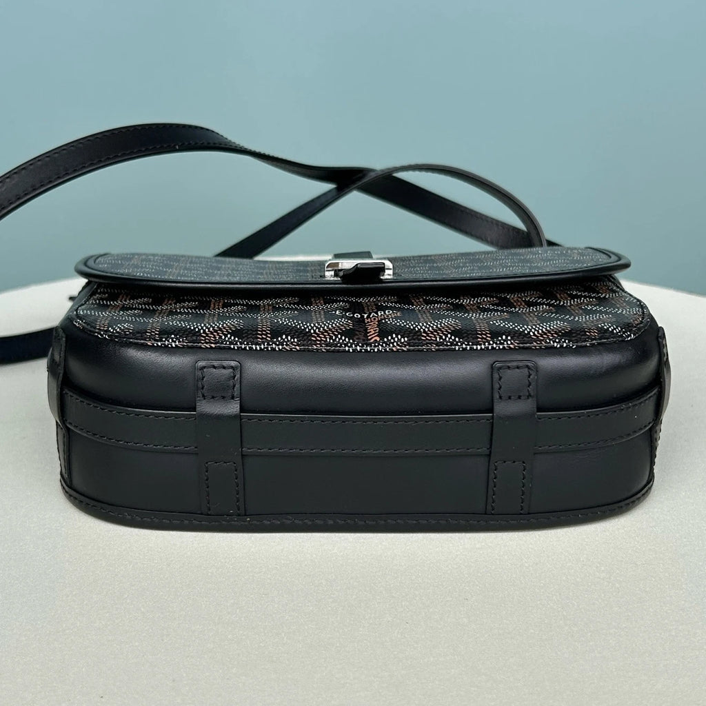 Goyard Belvedere PM Shoulder Bag Crossbody Black Silver Unisex Adults Classic