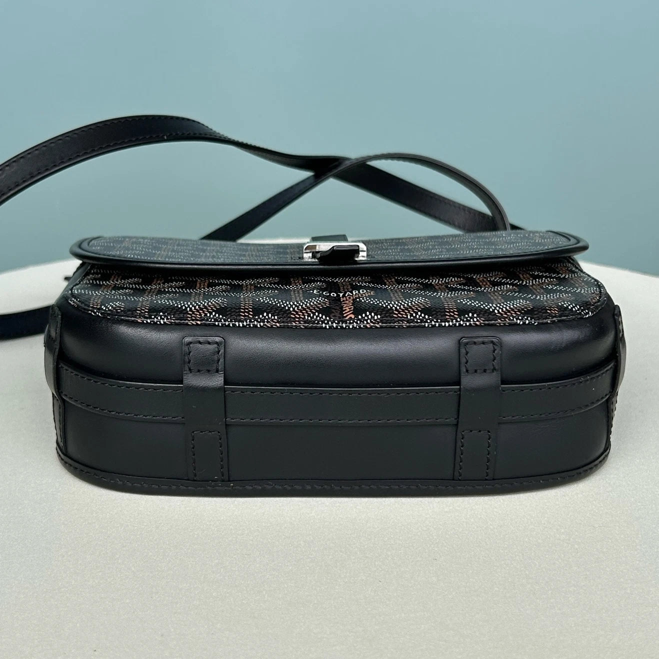 Goyard Belvedere PM Shoulder Bag Crossbody Black Silver Unisex Adults Classic