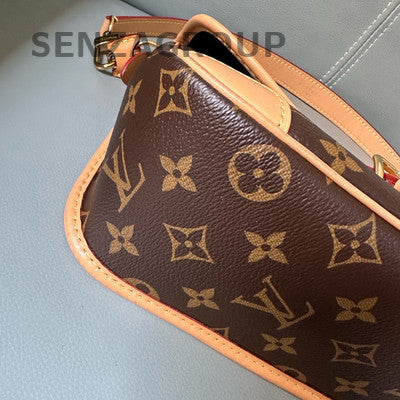 Louis Vuitton Monogram Fendi Baguette Bag Brown Gold Shoulder Strap Crossbody