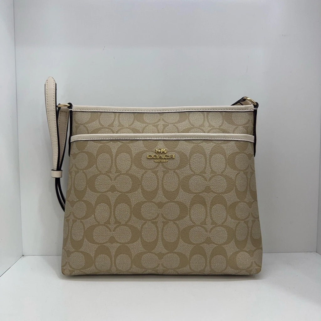 Coach Women's Full Leather Signature Shoulder Crossbody Bag