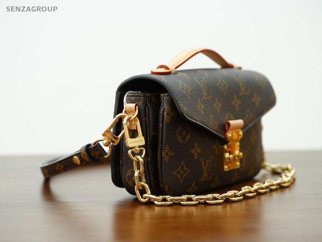 Louis Vuitton Pochette Metis East West Monogram Chain 2way Shoulder bag Brown