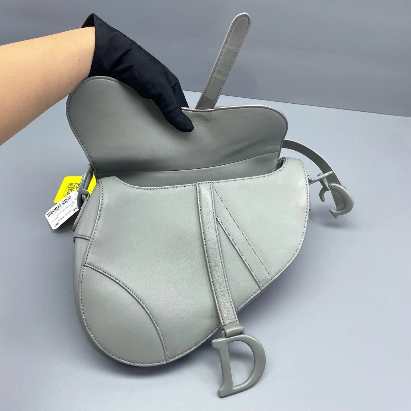 Dior Saddle Gray Shoulder Bag Excellent