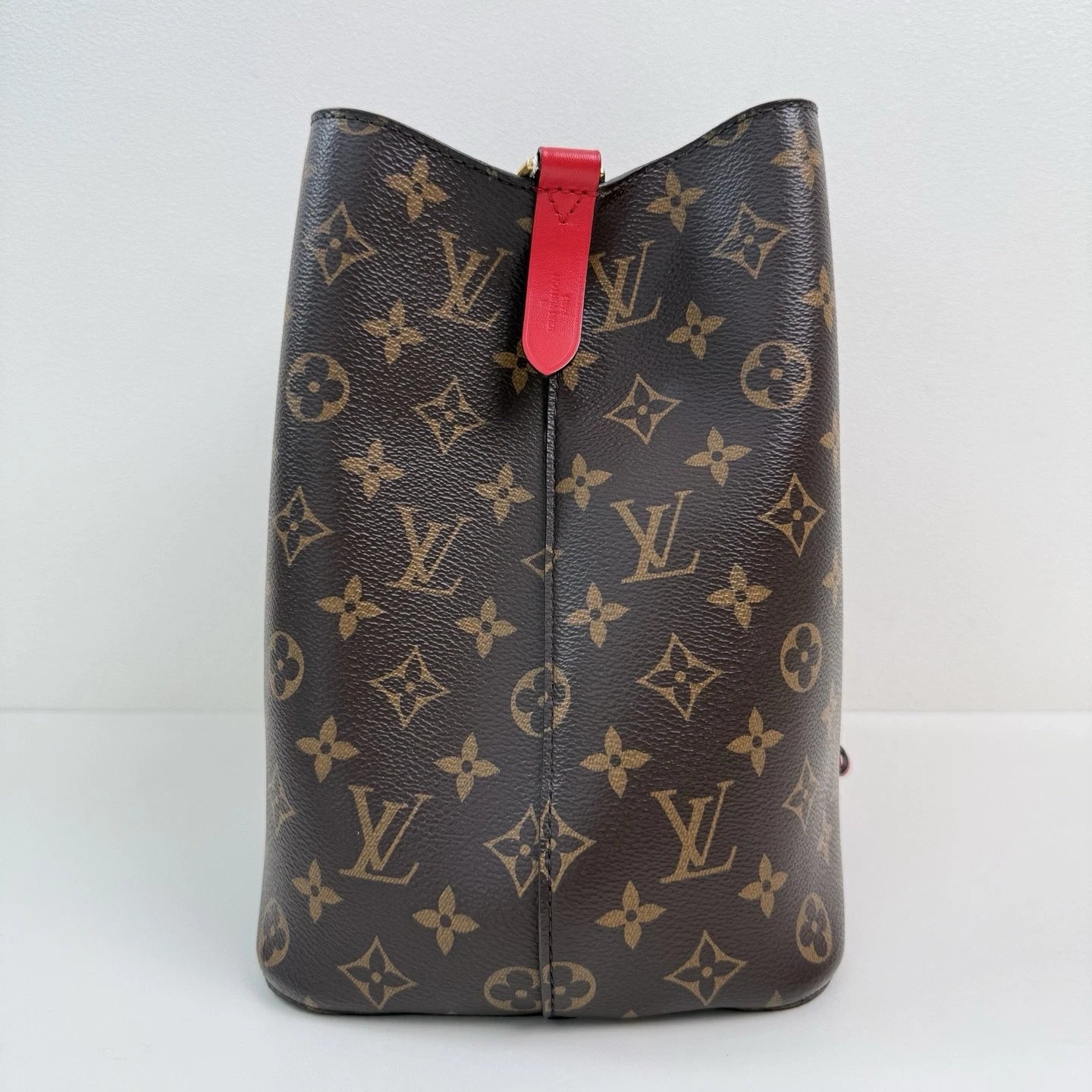 Louis Vuitton Monogram Bucket Canvas Shoulder Crossbody Bag Brown Women