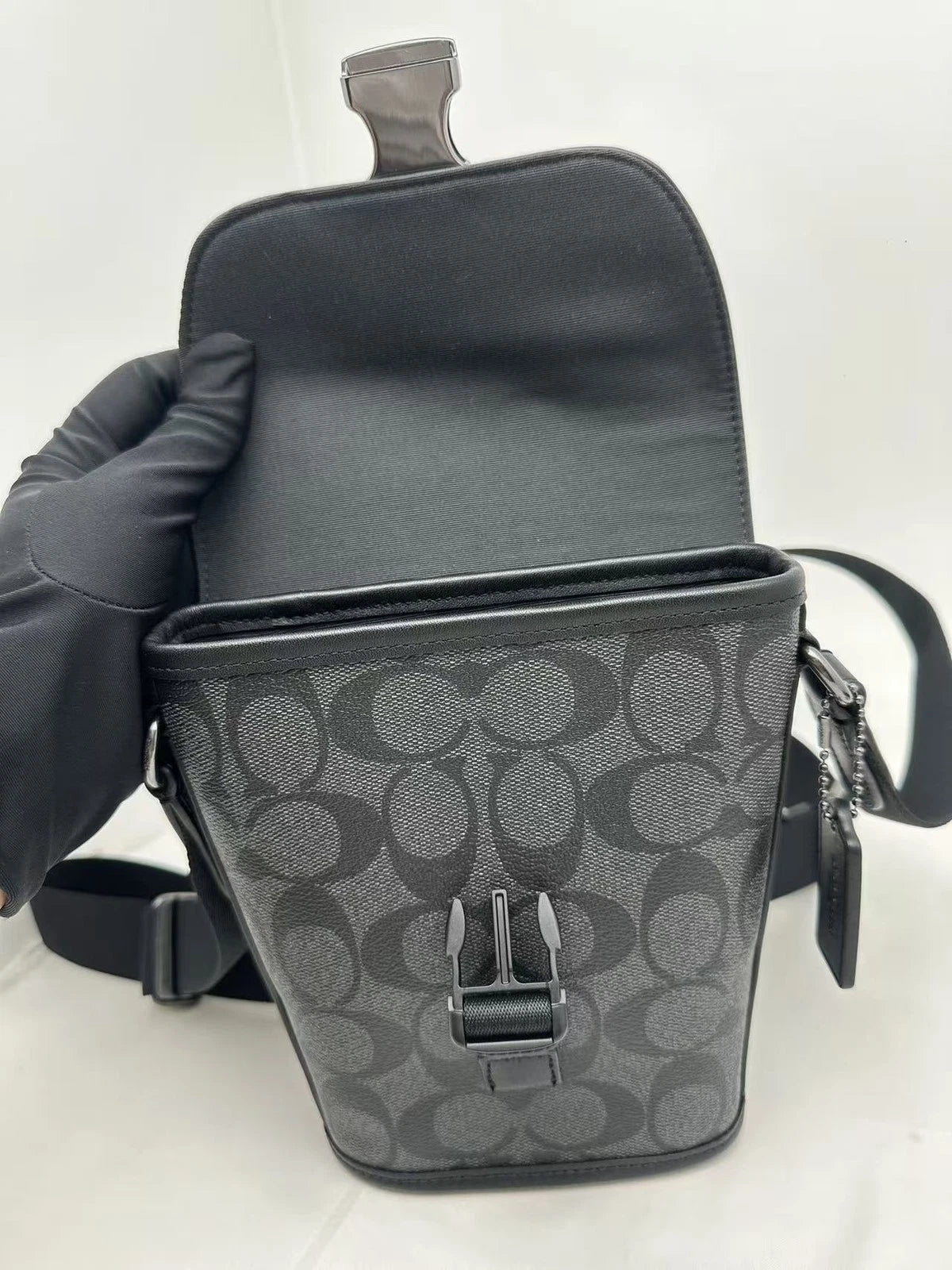 Coach Women Leather Small French Fry Crossbody Bag