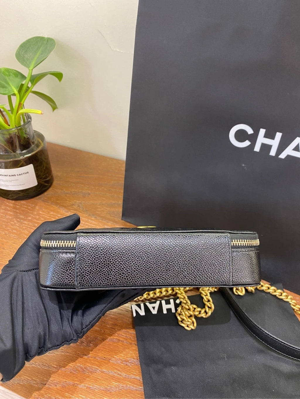 CHANEL LeBoy Black Gold Crossbody Bag For Women