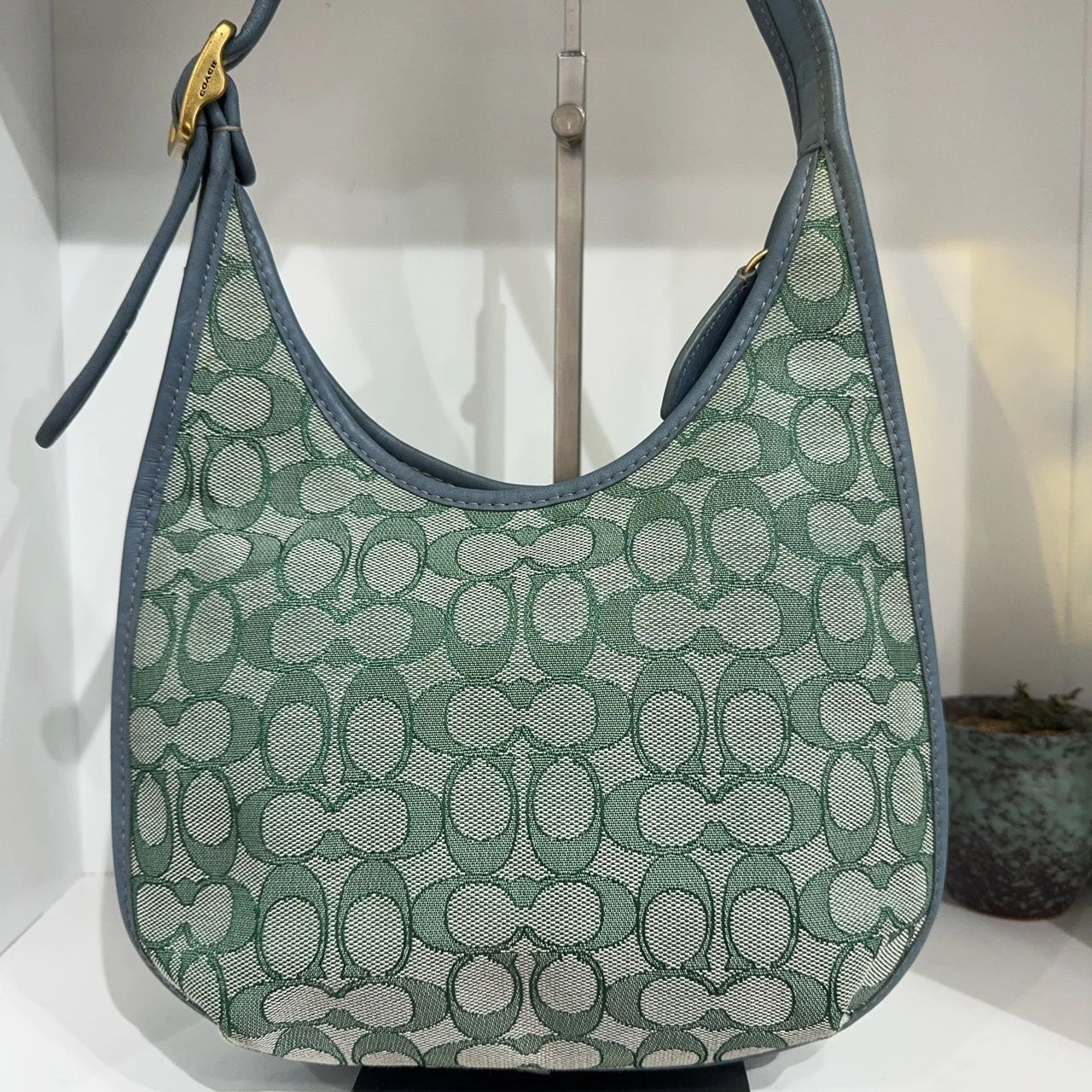 Coach Ergo 25 Monogram Patchwork Leather Hobo Shoulder Bag For Women