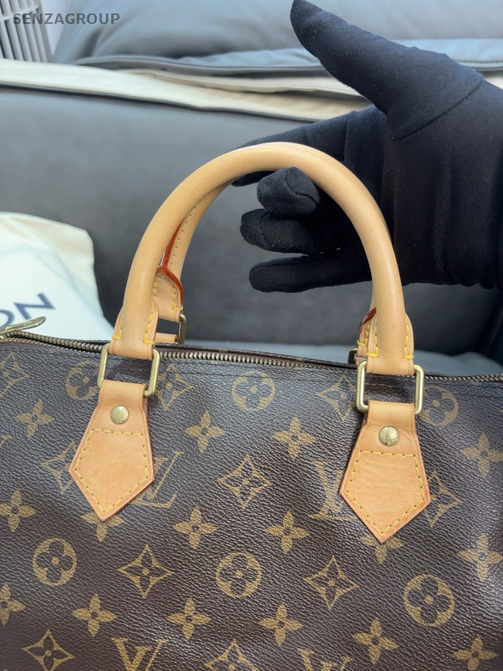 Louis Vuitton Speedy30 Monogram 2way Shoulder Handbag Brown Canves Women