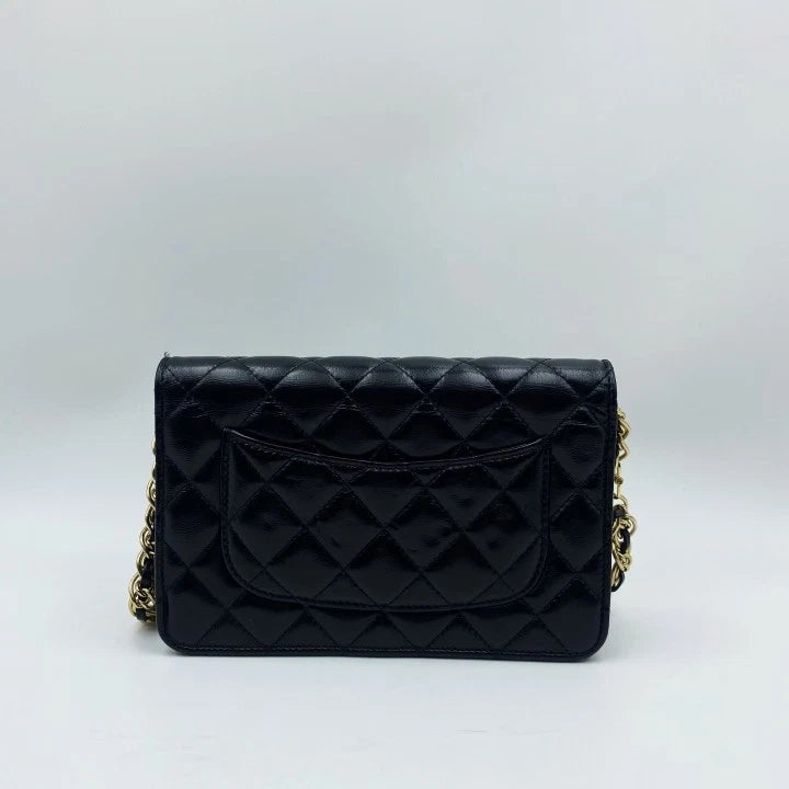 Chanel Leather WOC Crossbody Shoulder Bag For Women