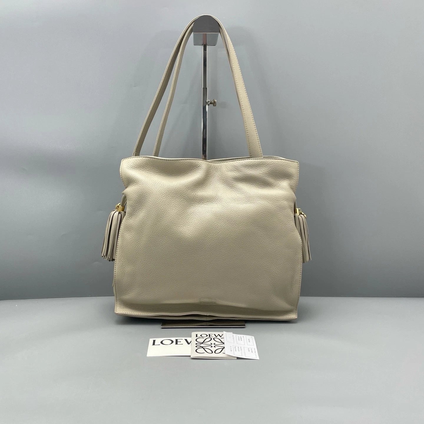 Loewe Flamenco Bucket Bag For Women Light Gray