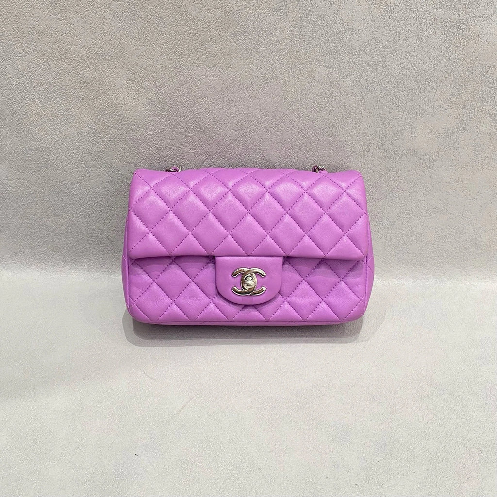 CHANEL Purple CF Mini Crossbody Bag For Women