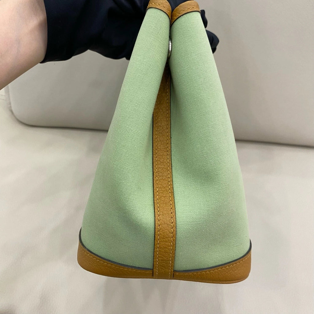 Hermes Garden Party30 Canvas Colorblock Tote Handbag For Women