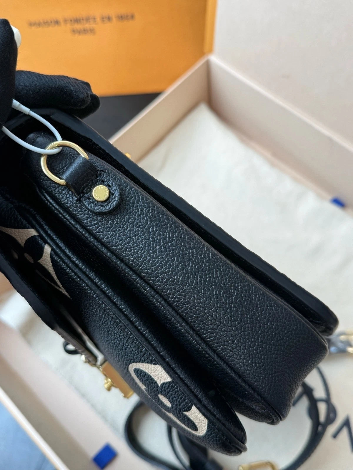 Louis Vuitton Women's Black &amp; White Messenger Bag