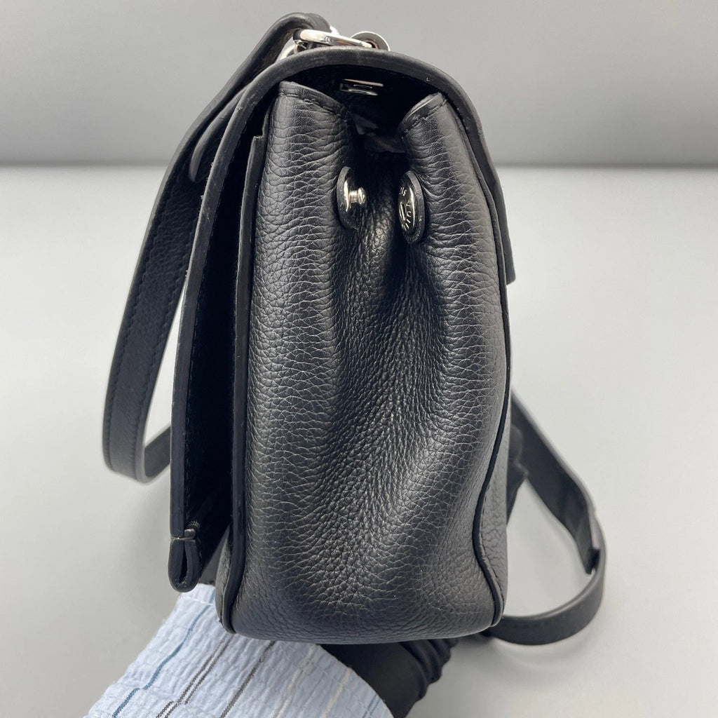 Louis Vuitton Lockme PM Chain Shoulder Crossbody Bag Black Silver Women