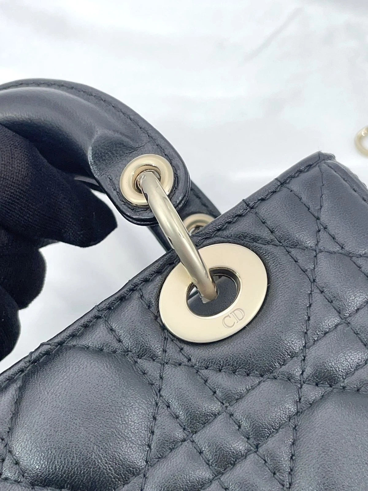 Dior Micro Black Calfskin D-Joy Shoulder Crossbody Bag For Women