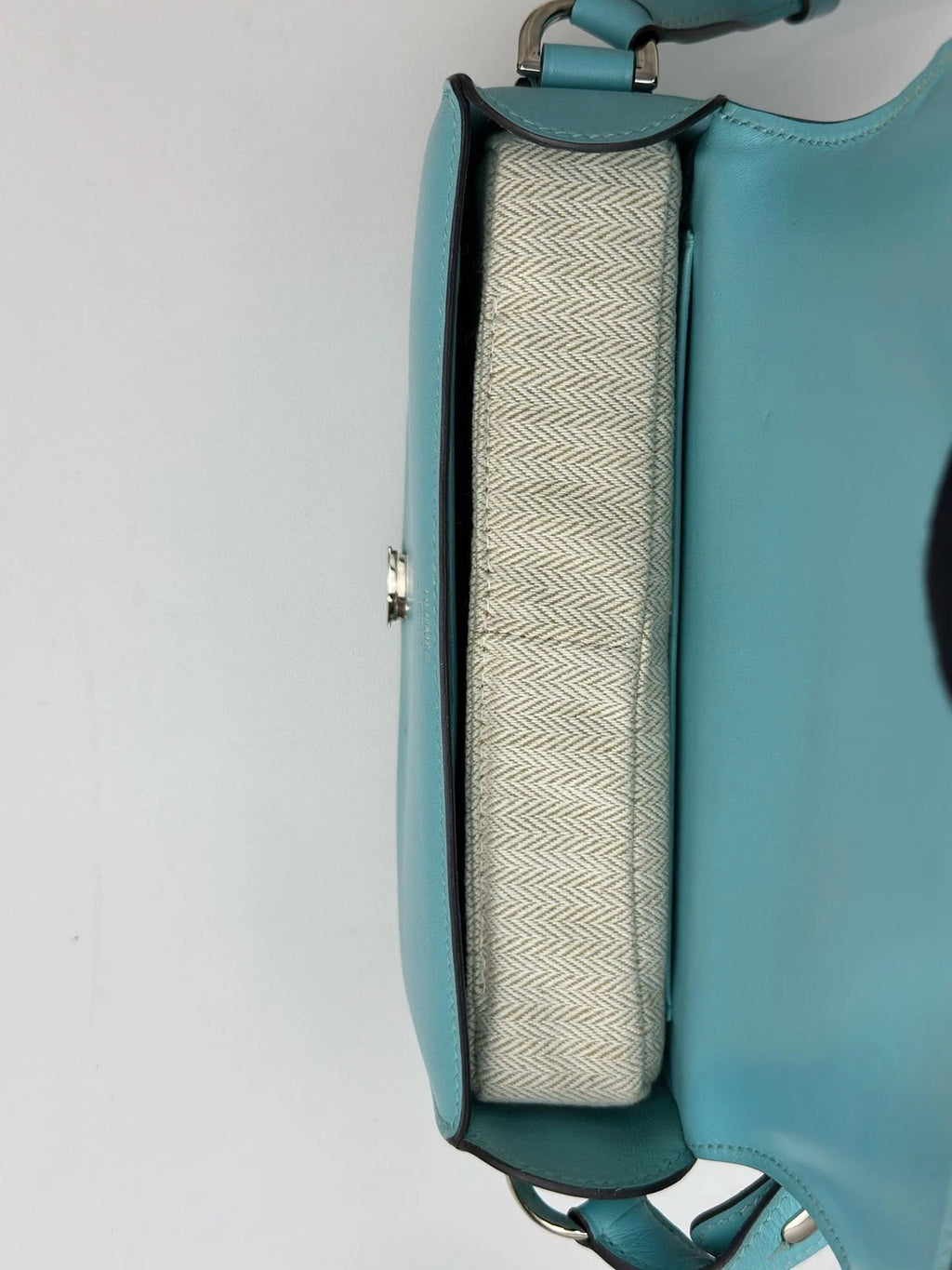 Excellent Hermes Cherche Mini Blue Shoulder Bag Silver Hardware with Dust Bag