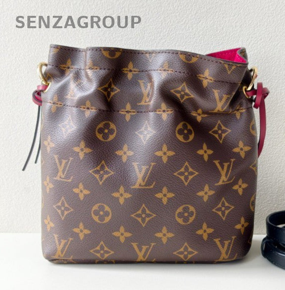 Louis Vuitton Monogram 2Way Crossbody Shoulder Bag Brown Gold Women Classic