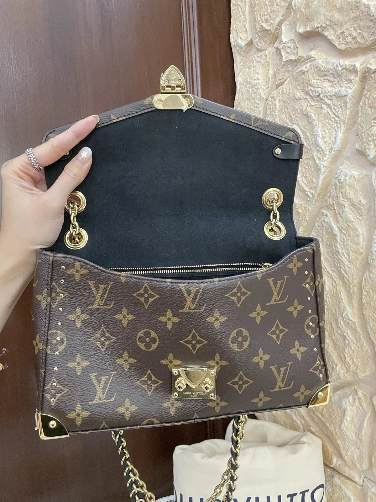 Louis Vuitton Trunkie Monogram Canvas Handbag For Women
