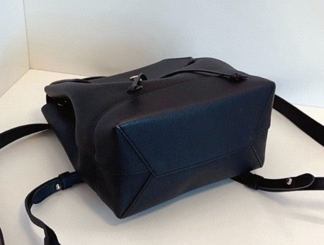 Louis Vuitton Lock me Backpack PM All Leather Black Silver Shoulder Handbag