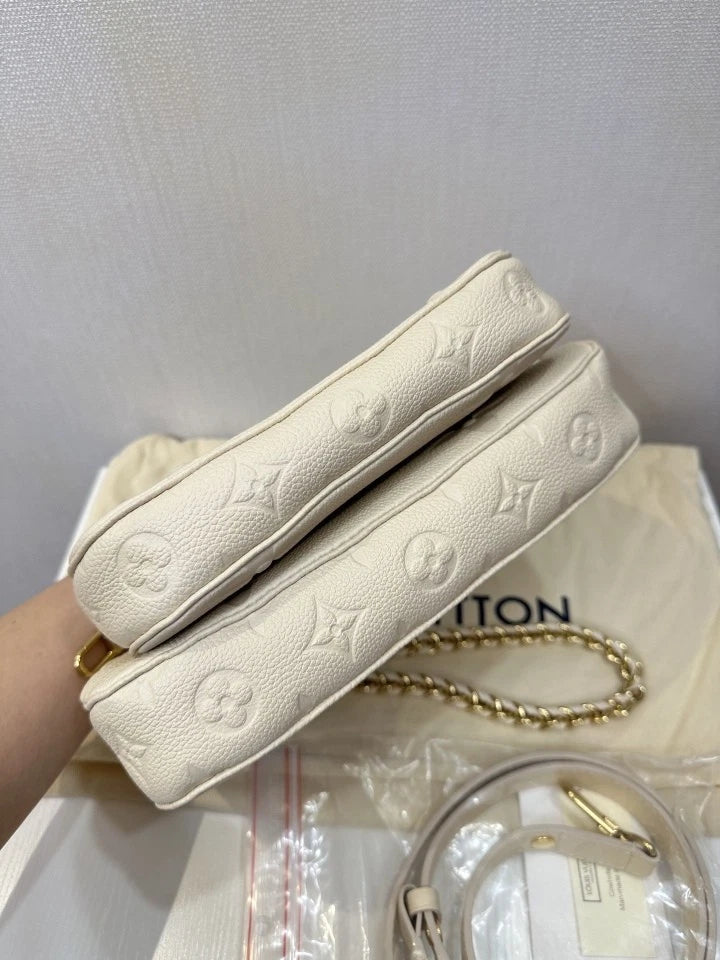 Louis Vuitton Multipochette White Crossbody Handbag Women