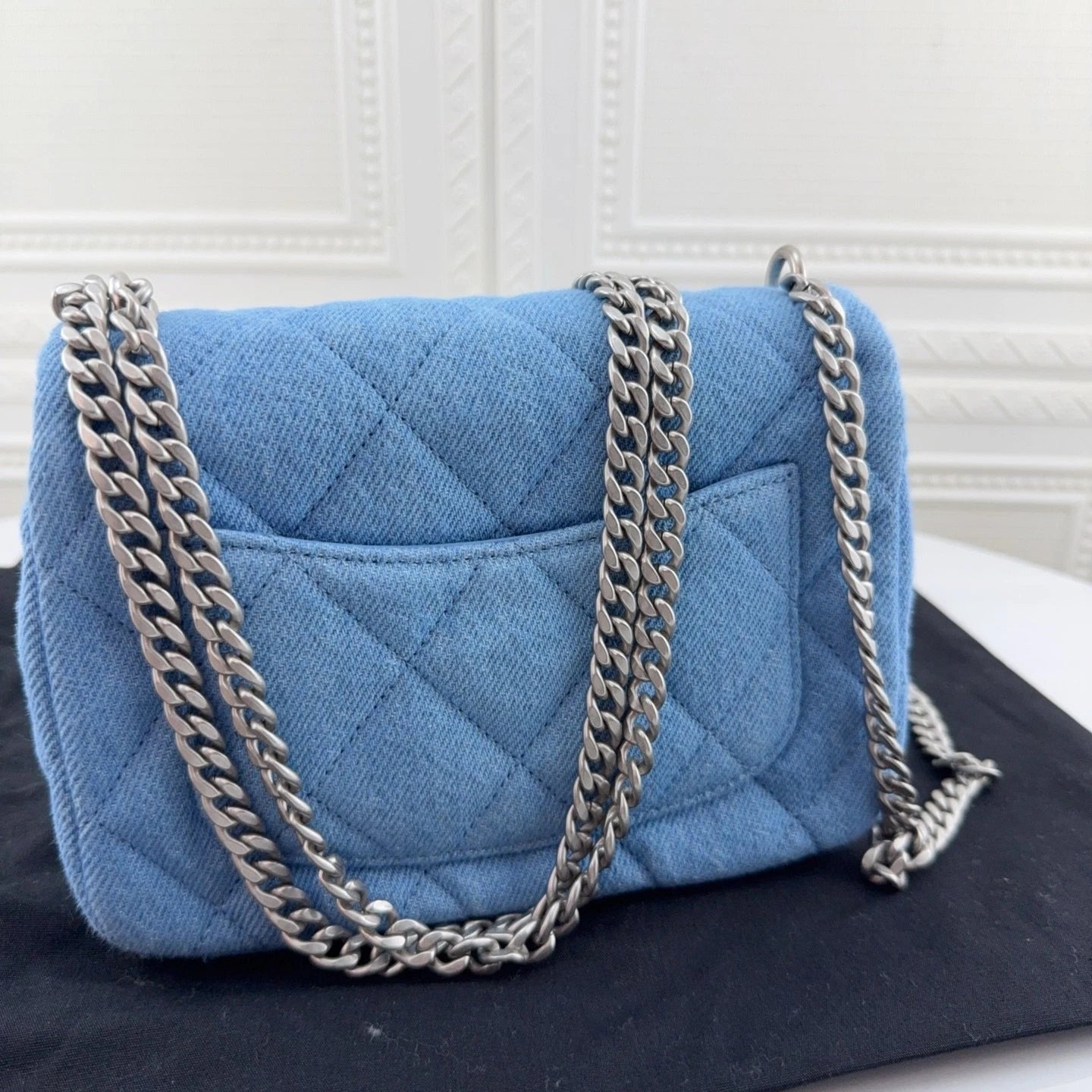 CHANEL Heart Denim Shoulder Bag For Women