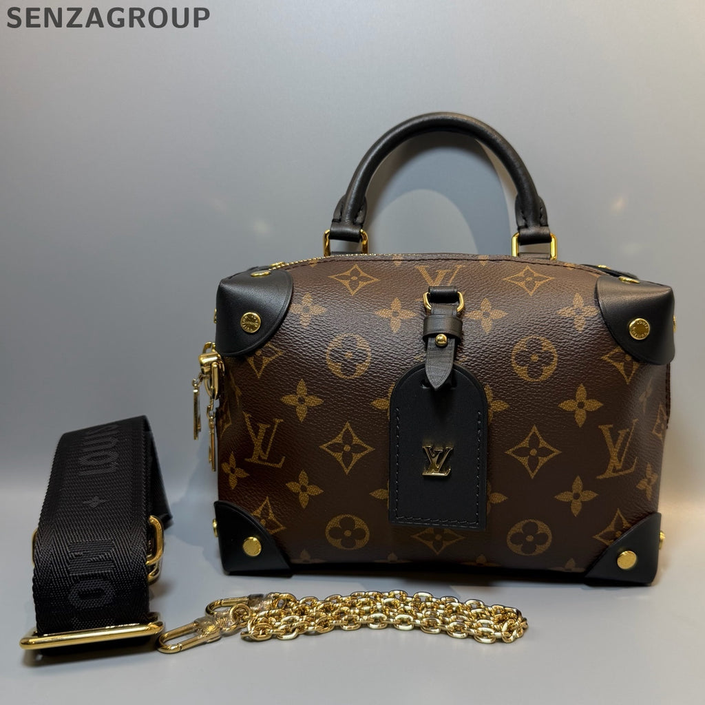 Louis Vuitton Petite Malle Souple Monogram Canvas Shoulder Bag Women