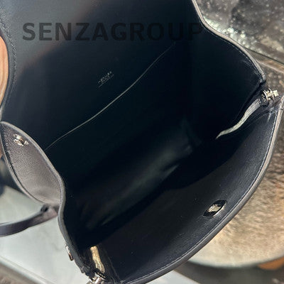 Hermès Black Silver GR24 Backpack Evergrain Leather Women's Classic
