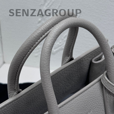 YSL Saint Laurent Sac De Jour Mini Bag Grey Silver Leather Women's