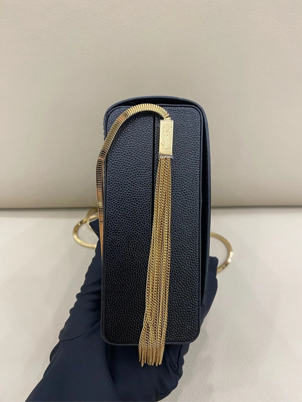 Saint Laurent Black Box Chain Shoulder Bag For Women