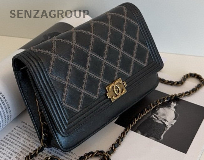 CHANEL Leboy woc Black gold Shoulder bag Crossbody