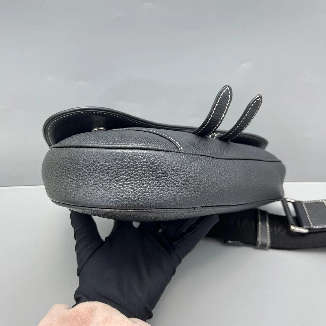 Dior Black Graffiti Saddle Waist Bag For Women