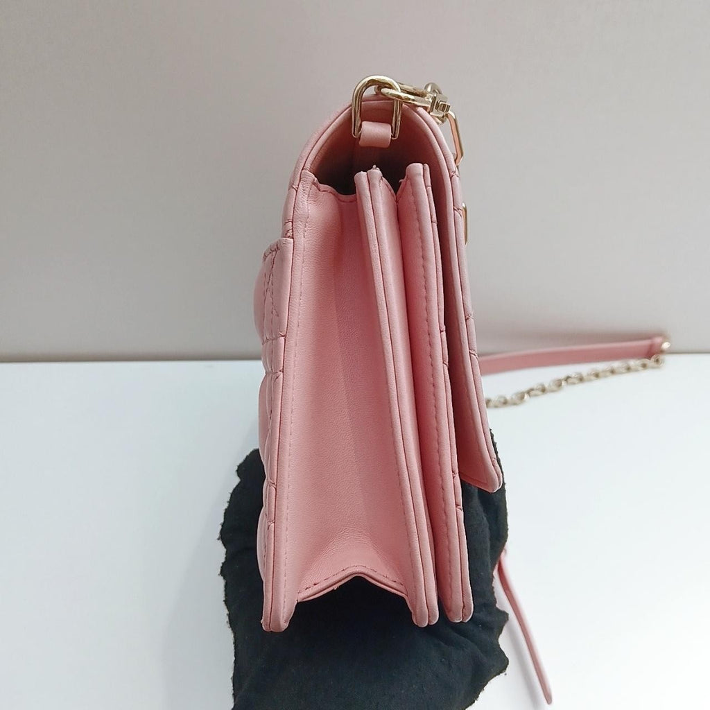 SJ0001  Dior leather top handle bag Miss Cannage stitching