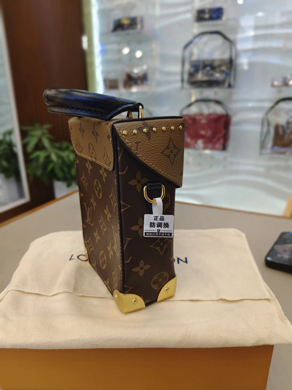 Louis Vuitton Monogram Canvas Camera Box Handbag For Women