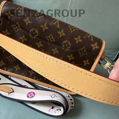 Louis Vuitton Monogram Fendi Baguette Bag Brown Gold Shoulder Strap Crossbody