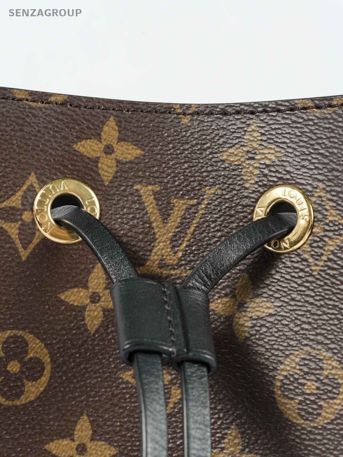 LOUIS VUITTON NEONOE Black MONOGRAM CANVAS BUCKET BAG M44022