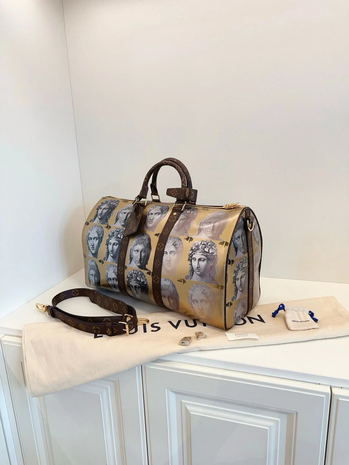 Louis Vuitton x Fornasetti Limited Keepall45 Travel Bag Women