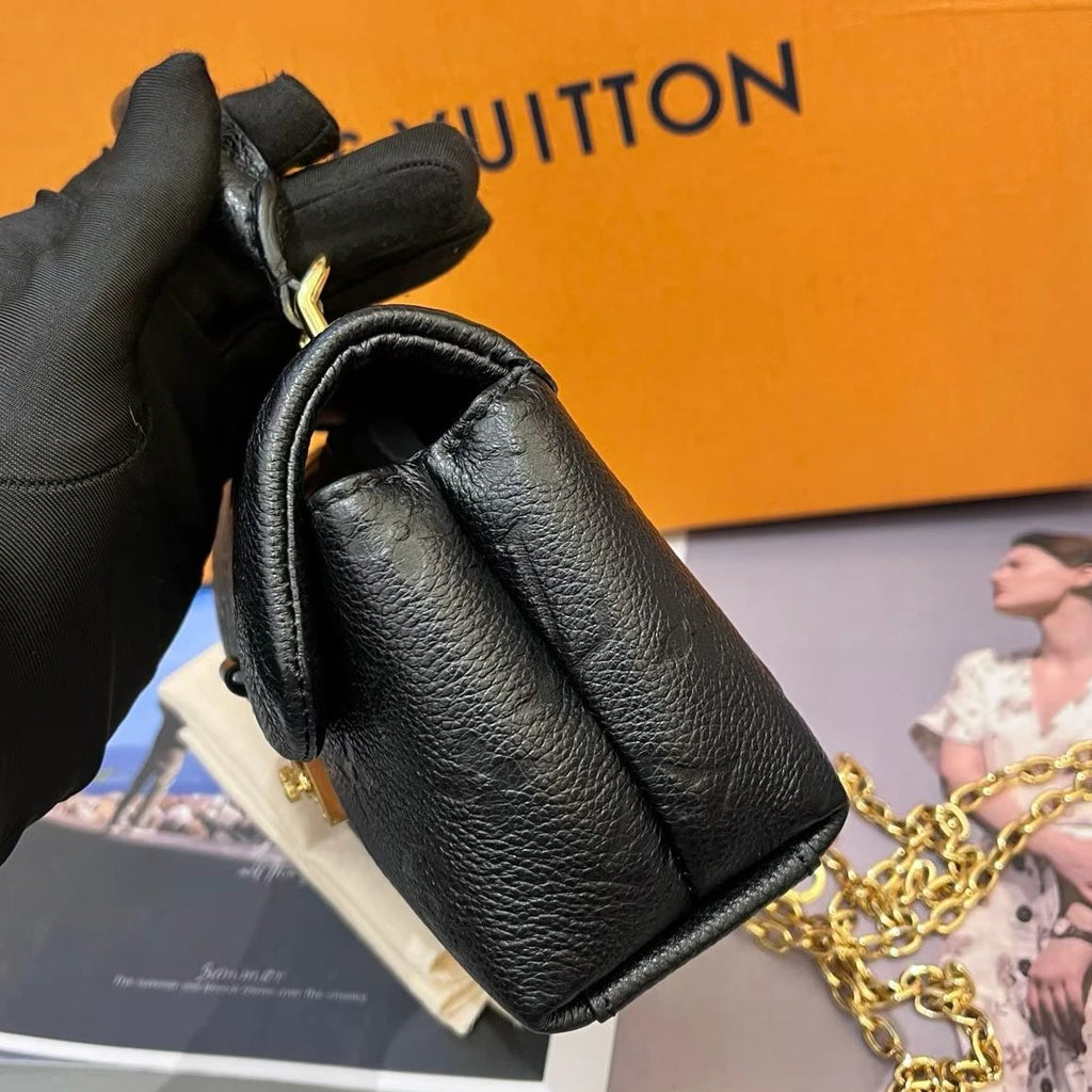 Louis Vuitton Madeleine Black Gold Crossbody Top Handle Excellent