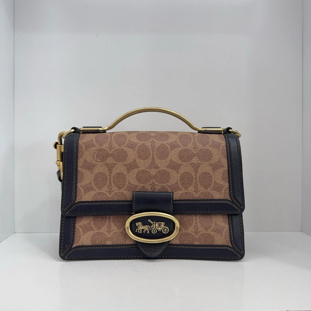Coach Riley 22 Monogram Colorblock Leather Handbag Crossbody For Women