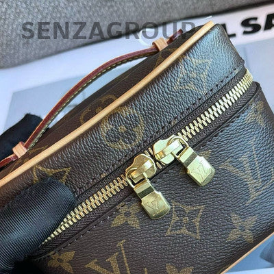 Louis Vuitton Monogram Nice Nano Zippy Cosmetic Pouch Brown Gold