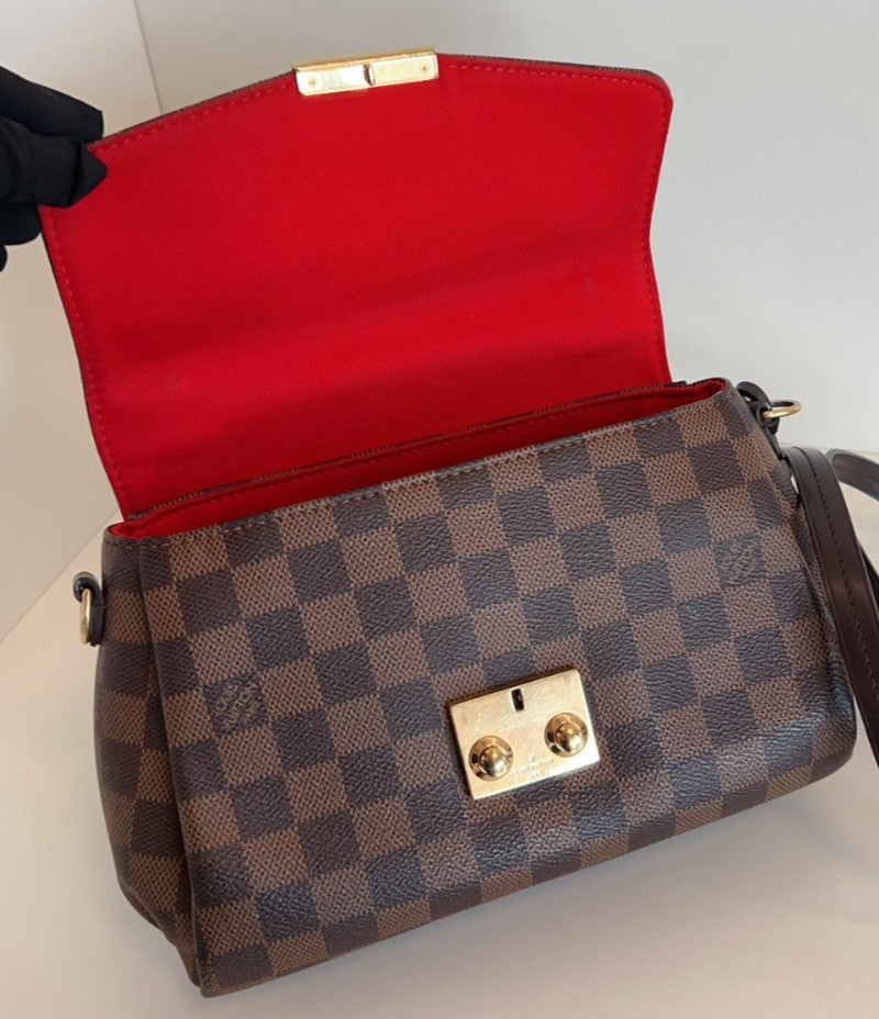 Louis Vuitton Croisette Damier Ebene Top Handle 2WAY Shoulder bag Brown