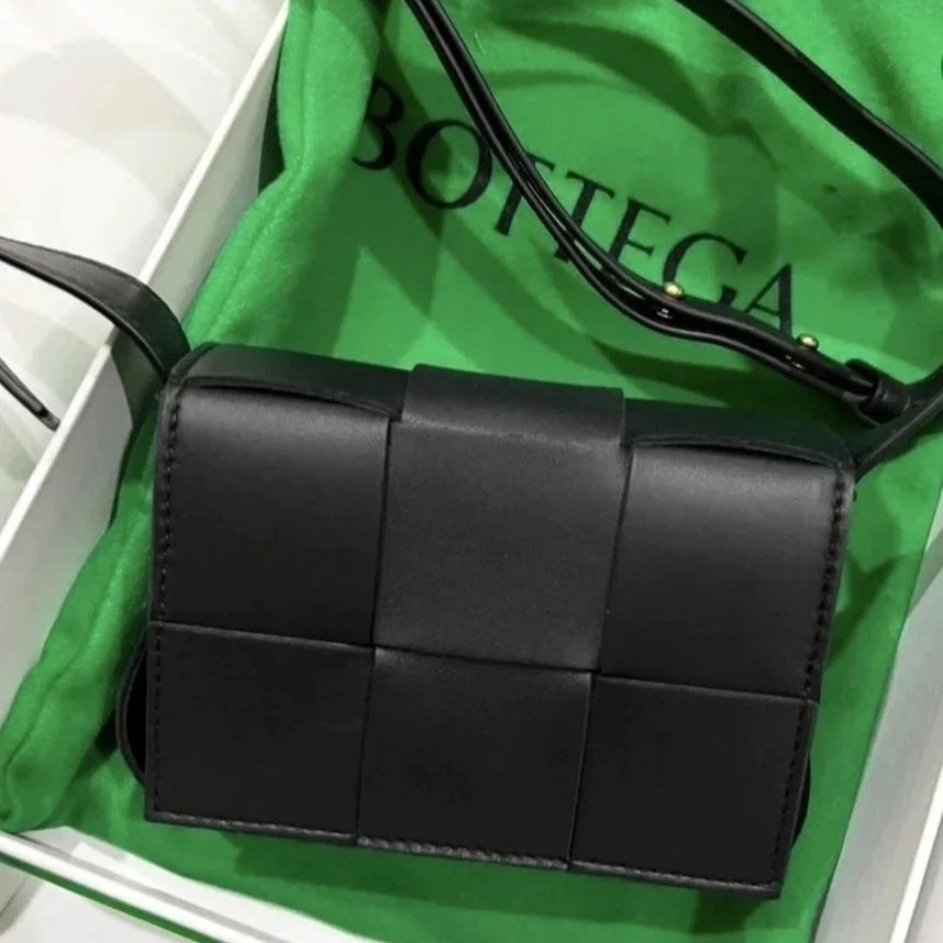 Bottega Veneta Mini Cassette 6-grid Lambskin Woven Pillow Bag Women