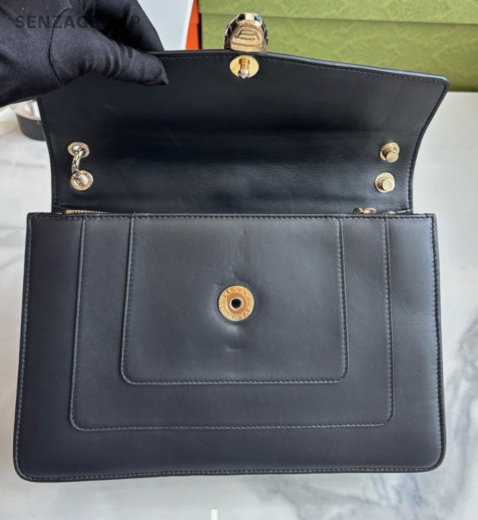 Bvlgari Serpenti Forever Square Black Shoulder bag Crossbody
