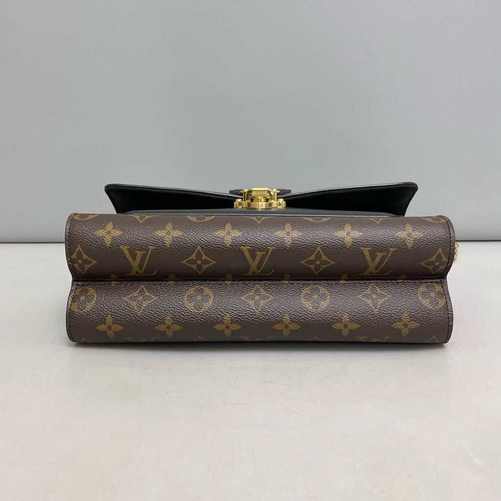 Authentic Louis Vuitton Victoire Chain Monogram Shoulder Bag Brown GHW