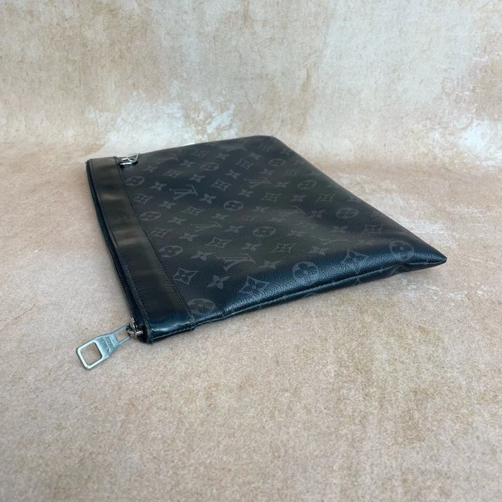Authentic Louis Vuitton Black Epi Leather Clutch For Women
