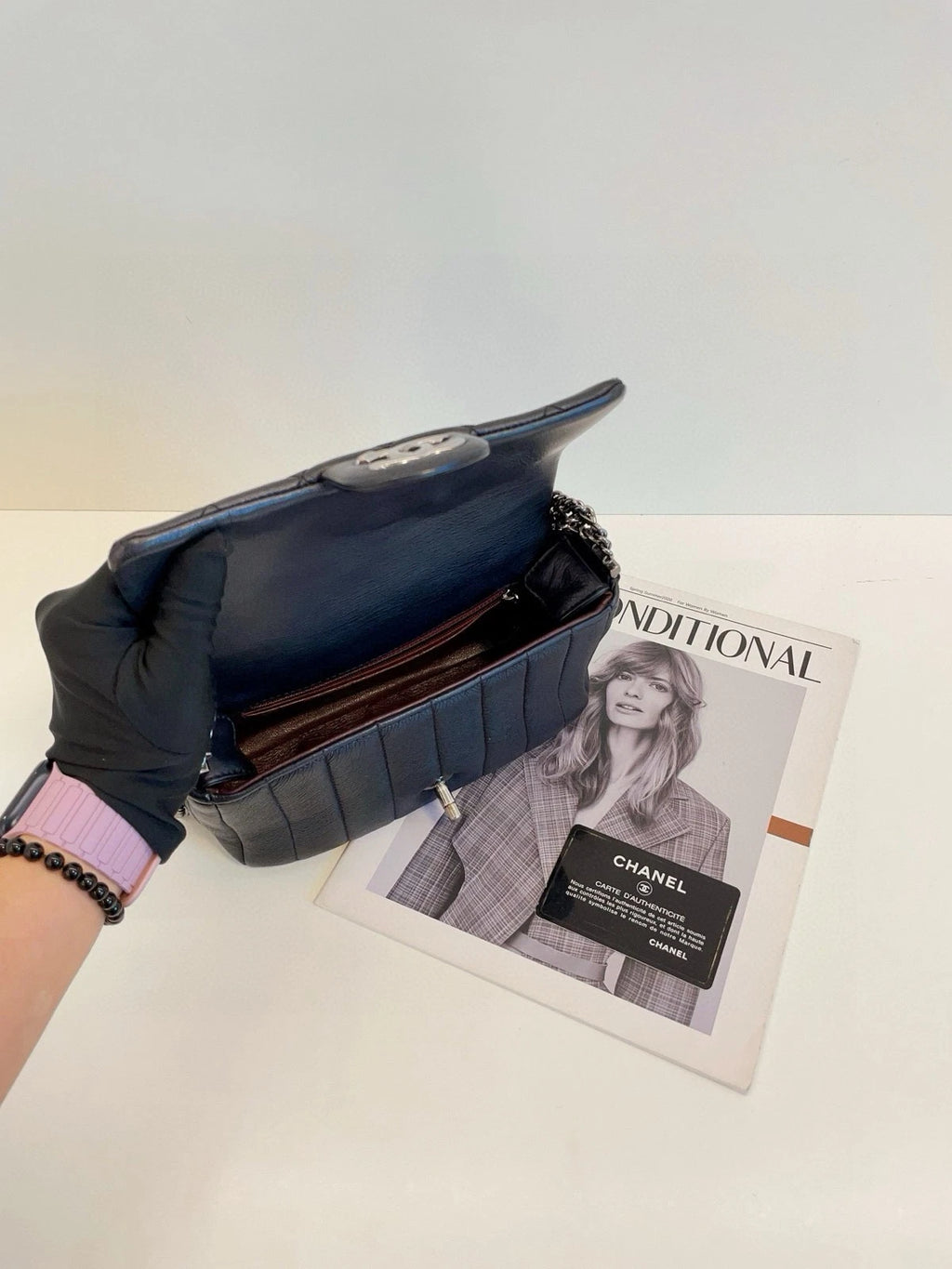 CHANEL Black Calfskin Mini Shoulder Bag For Women
