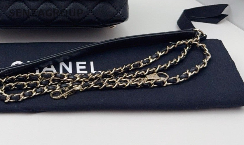 Chanel Cocohandle Mini Rainbow Tope Handle Bag Chain Shoulder Black Women
