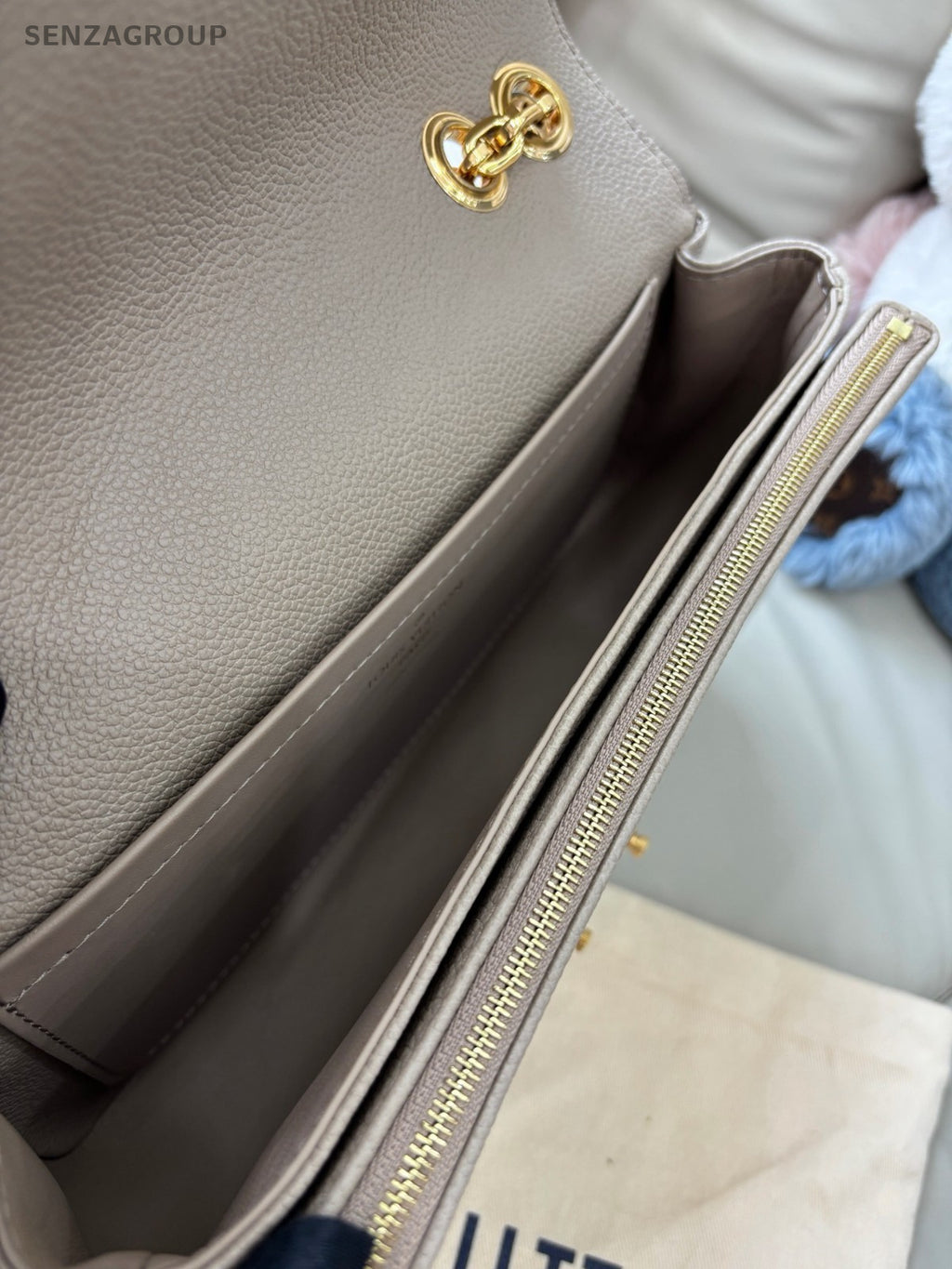 Louis Vuitton Marceau Chain Shoulder Bag Gray Gold Used Women Classic Fashion