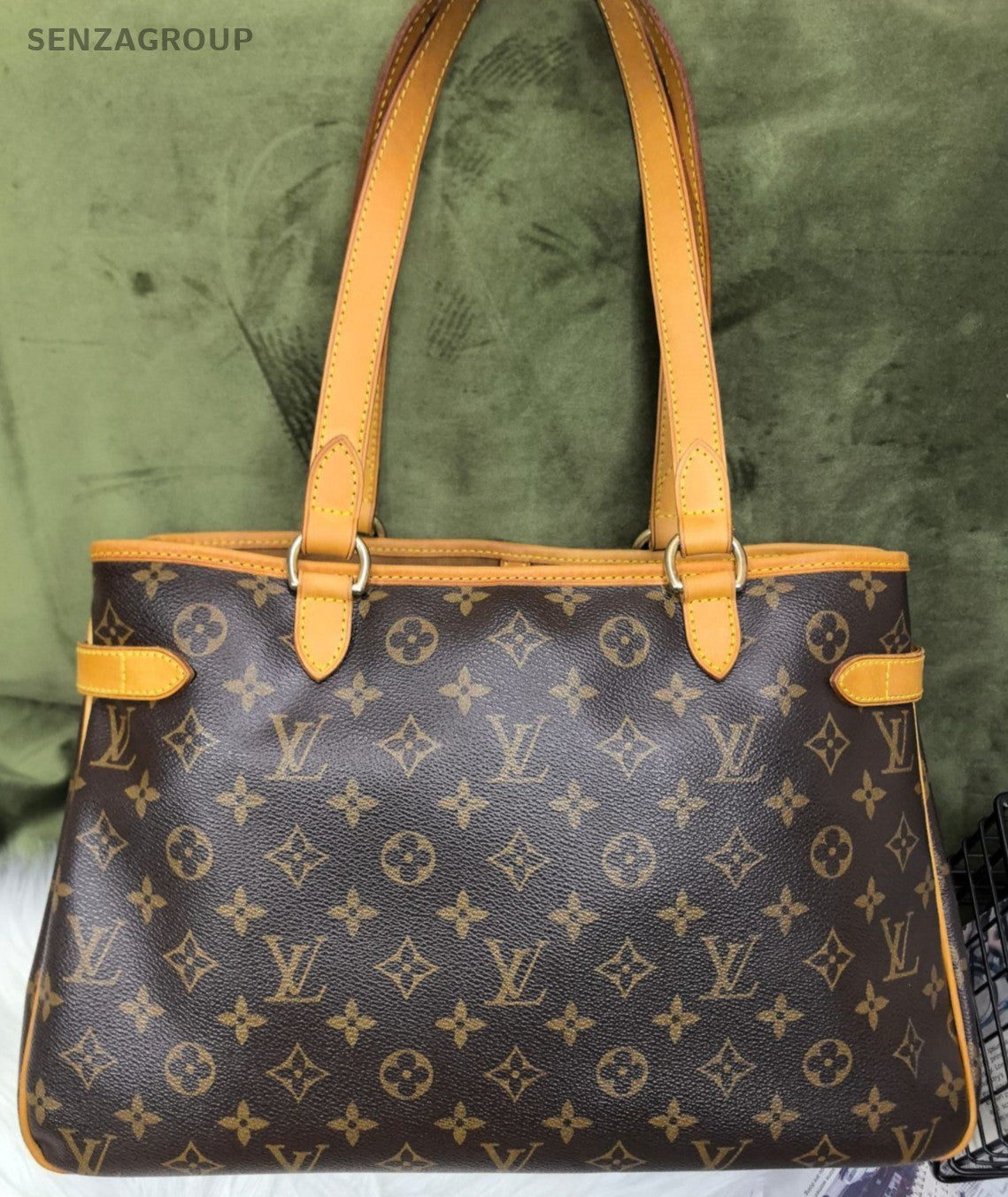 Louis Vuitton Monogram Tote Shoulder Bag Women Brown