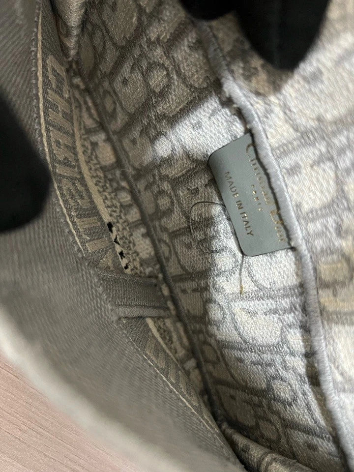 Dior Saddle Canvas Gray Crossbody Excellent