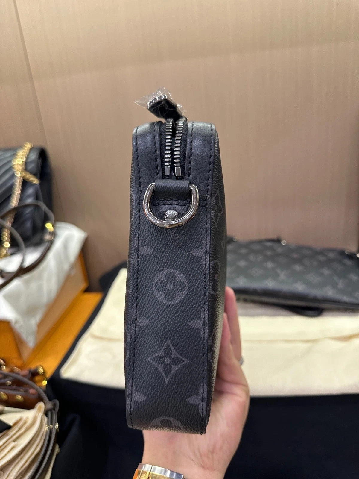 Louis Vuitton Black Trio 3-in-1 Crossbody Messenger Bag For Women