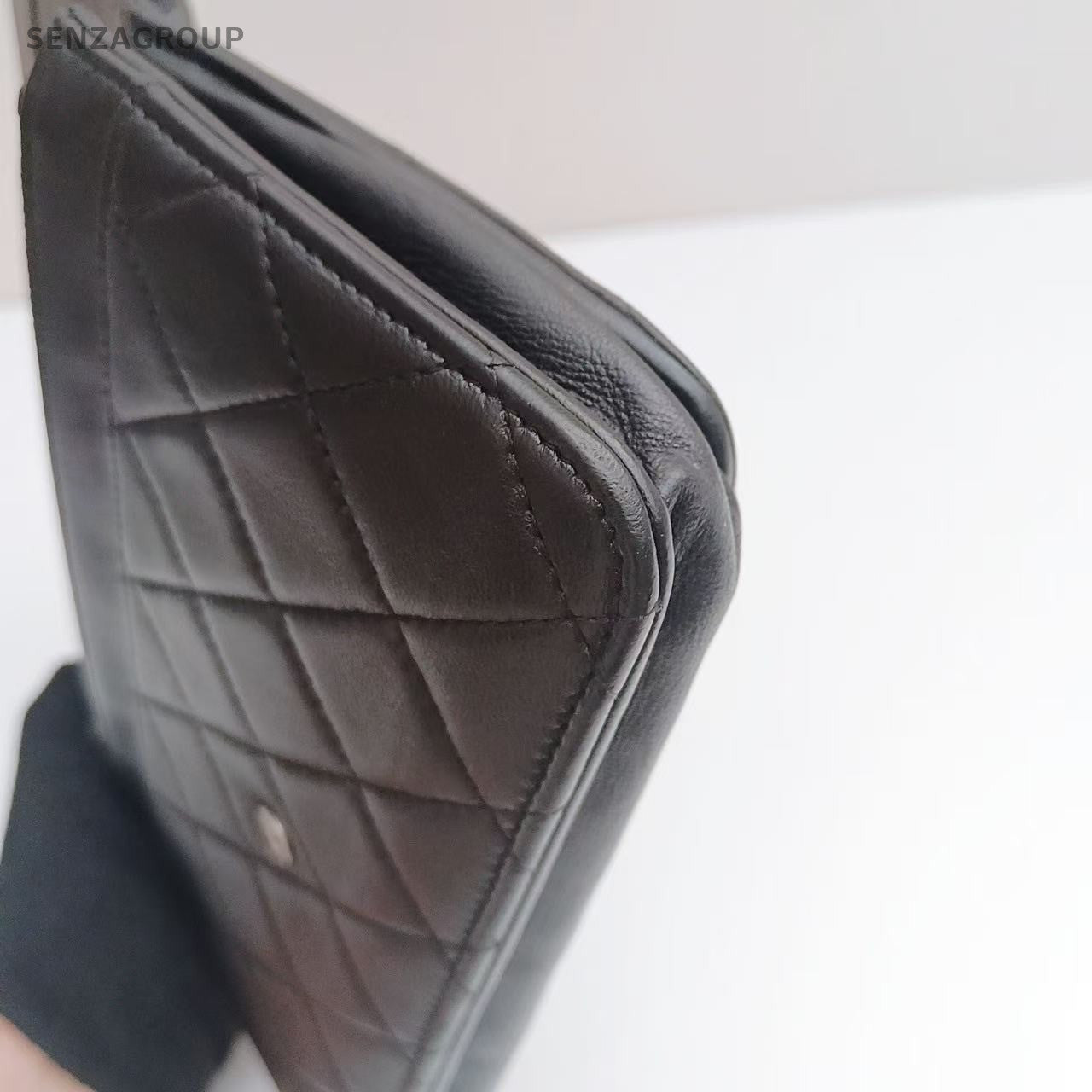 CHANEL Lambskin CC Woc Chain Black Silver Shoulder bag Crossbody Women